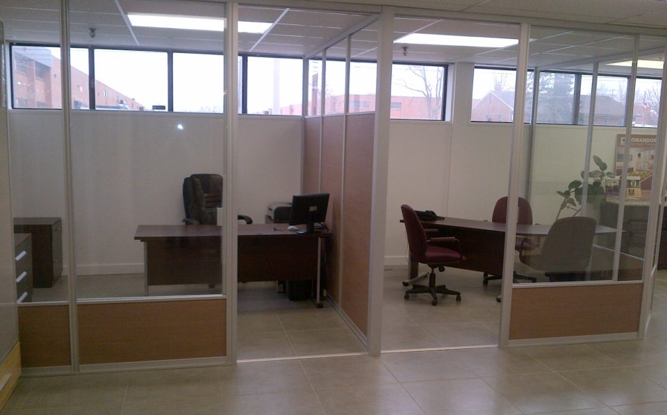 office partition floor to ceiling glass wall