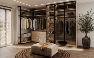 Built-in cabinets with Opal Doors